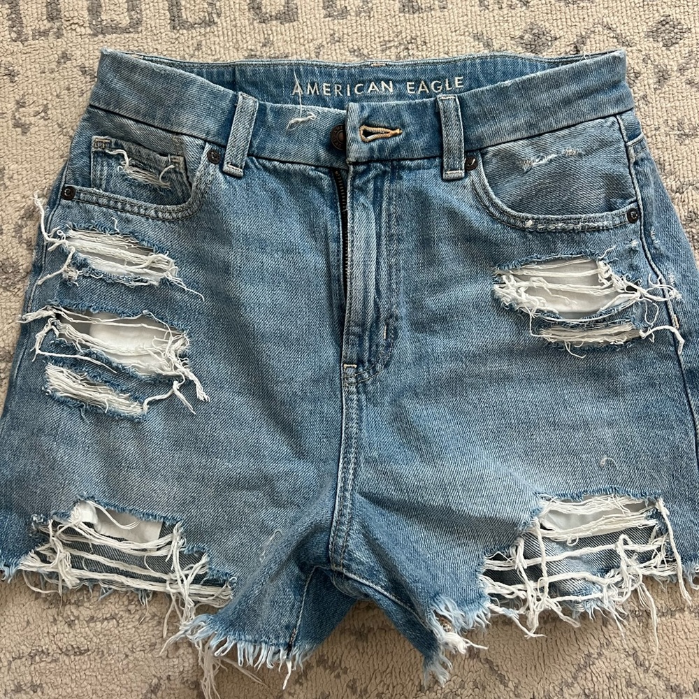 AE HIGH RINSE SHORTS